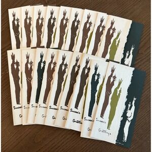 18 Vintage Handmade Painted Three Kings Seasons Greetings Christmas Cards‎